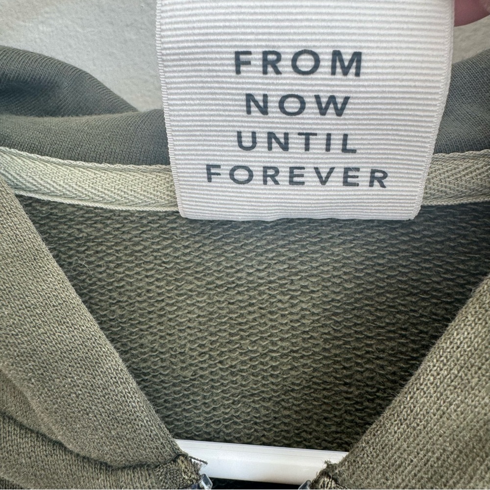 Offline Olive Green Zip-Up Hoodie Size XXS - Picture 3 of 5